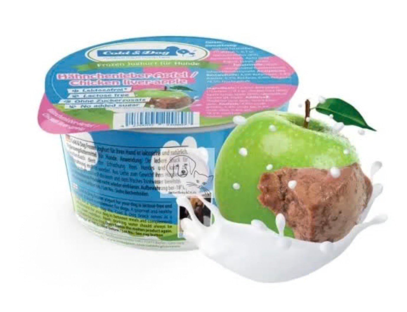 Hunde-Eis Hühnerleber Apfel